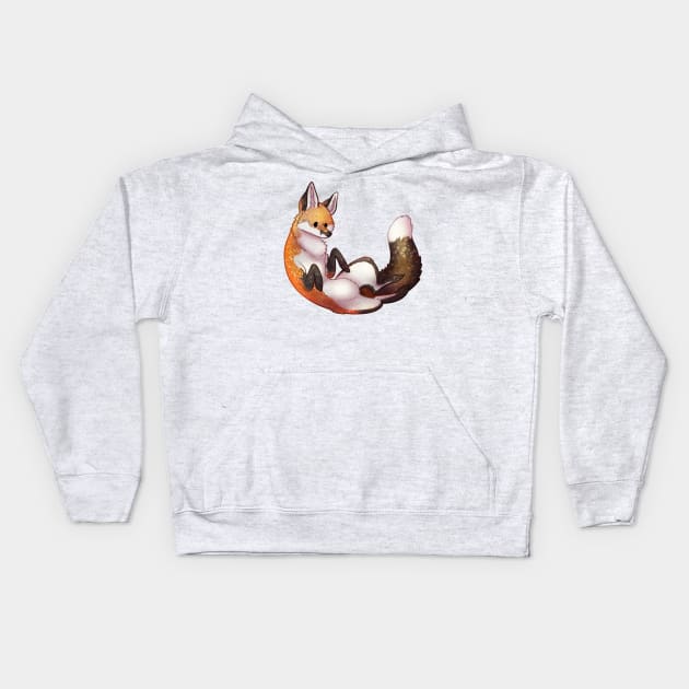 Cozy Red Fox Kids Hoodie by Phoenix Baldwin